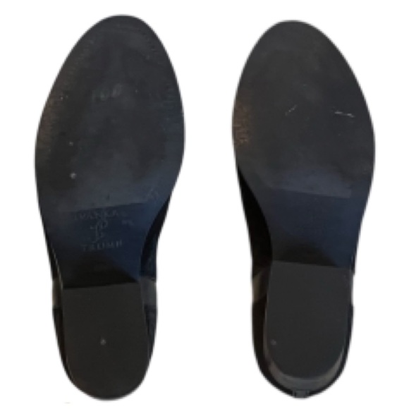 Ivanka Trump Black Leather & Suede Ankle Booties - Picture 8 of 16